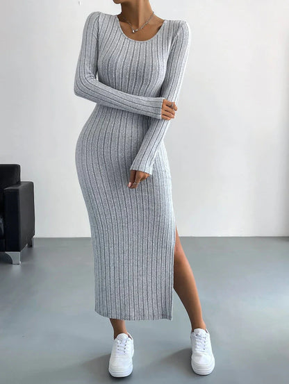 Casual langärmliges Strickkleid - ShinyYou