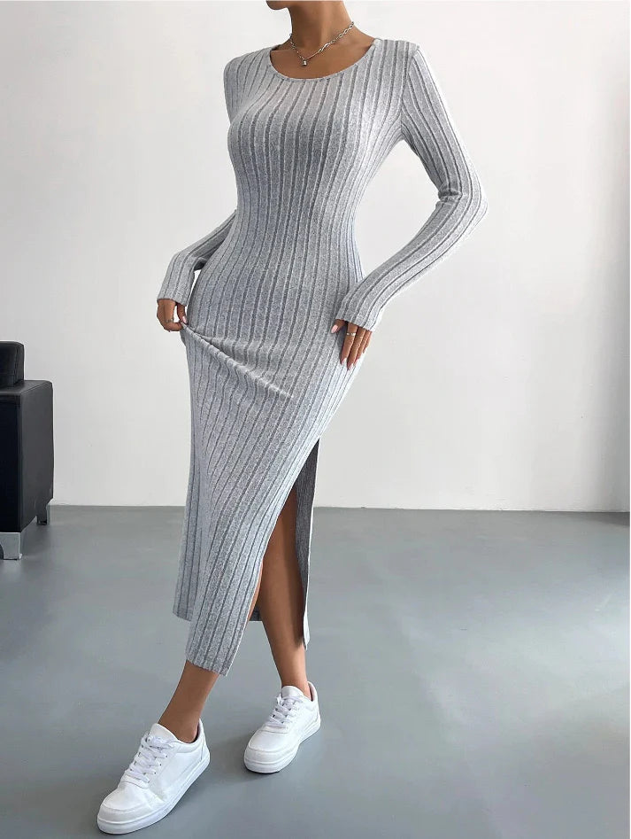 Casual langärmliges Strickkleid - ShinyYou