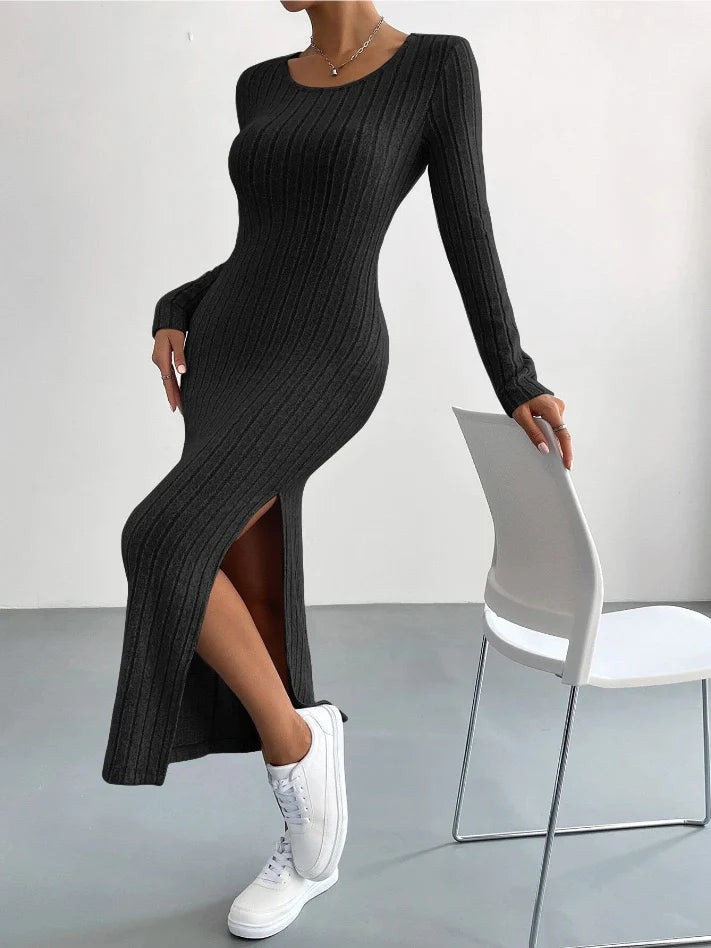 Casual langärmliges Strickkleid - ShinyYou
