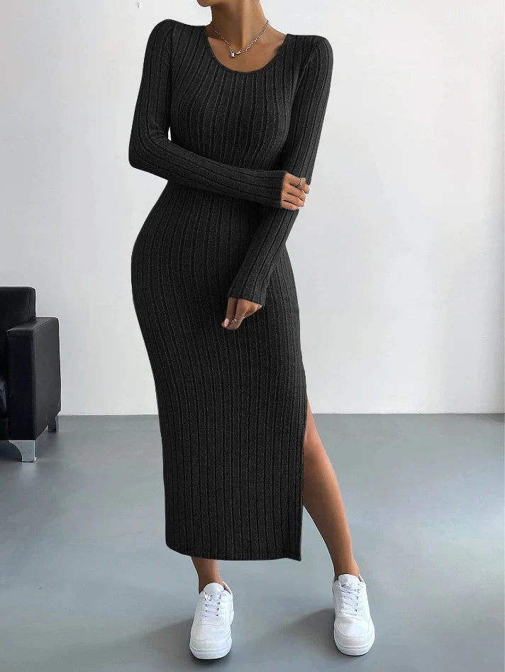 Casual langärmliges Strickkleid - ShinyYou