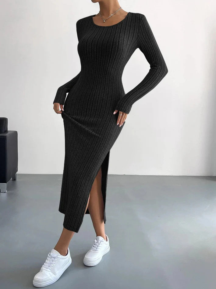 Casual langärmliges Strickkleid - ShinyYou
