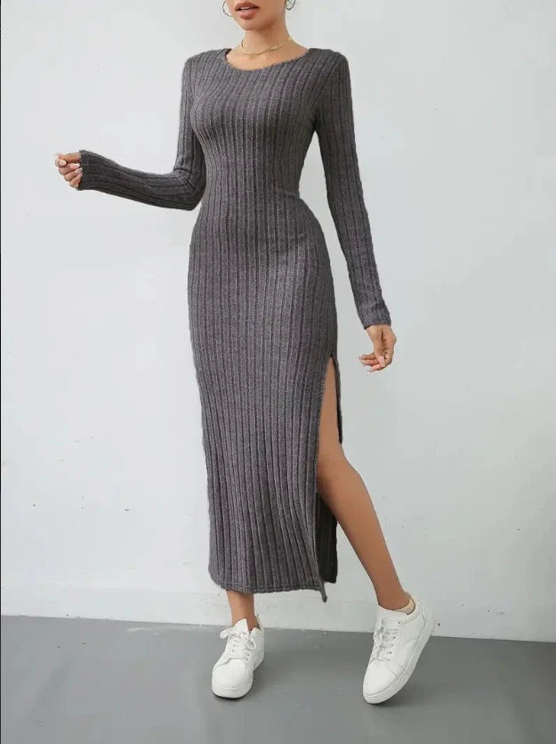 Casual langärmliges Strickkleid - ShinyYou
