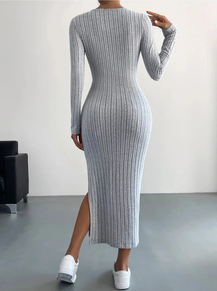Casual langärmliges Strickkleid - ShinyYou
