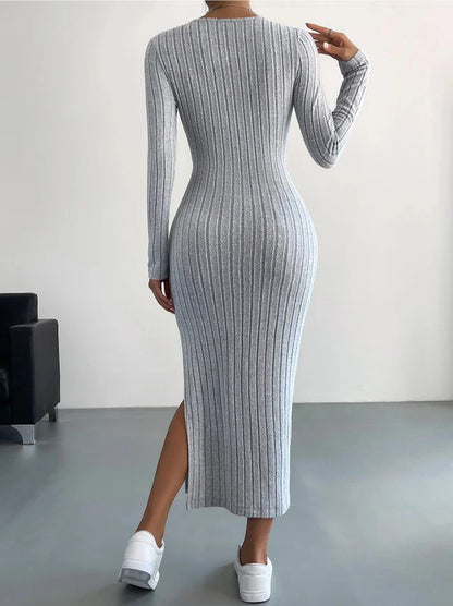 Casual langärmliges Strickkleid - ShinyYou