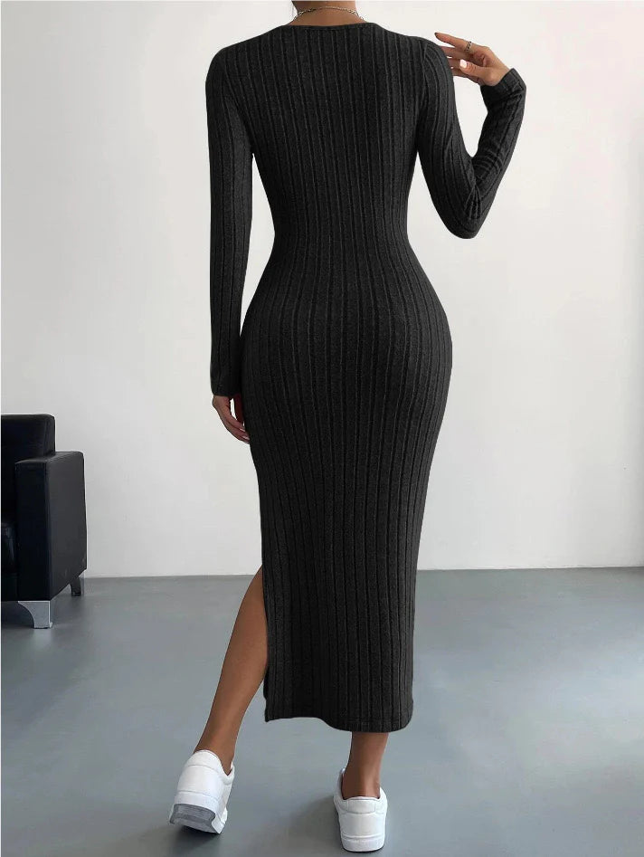 Casual langärmliges Strickkleid - ShinyYou
