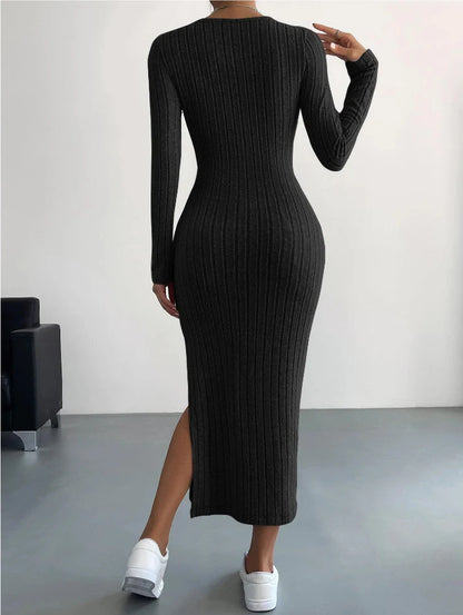 Casual langärmliges Strickkleid - ShinyYou
