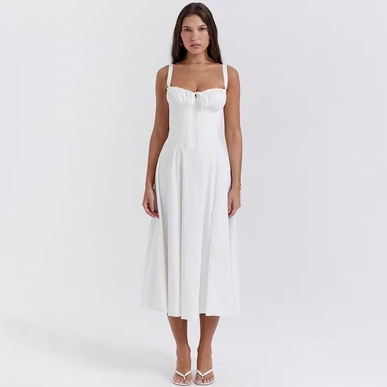 Langes Sommerkleid - Open Leg - ShinyYou