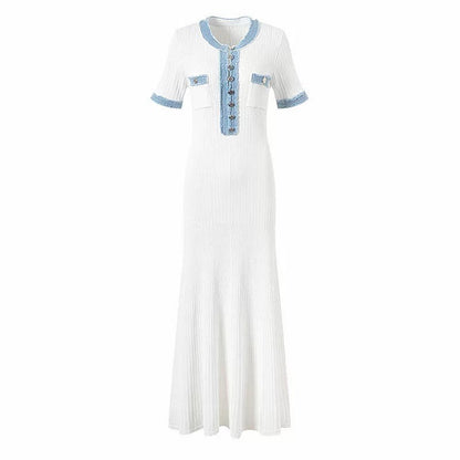 Sommerkleid - Weiß&Blau